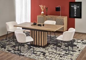 Moderný rozkladací jedálenský stôl Hema120, dub artisan/čierna