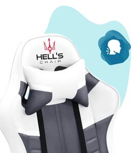 Hells Detská Herná stolička Hell's Chair HC-1004 KIDS GREY WHITE