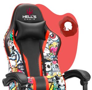 Hells Detská Herná stolička Hell's Chair HC-1005 Graffiti Skull KIDS