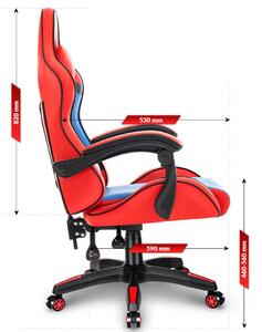 Hells Herné kreslo Hell's Chair HC-1005 HERO Spider Red Blue
