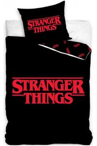 Bavlnené posteľné obliečky Stranger Things - motív Black - 100% bavlna Renforcé - 70 x 90 cm + 140 x 200 cm