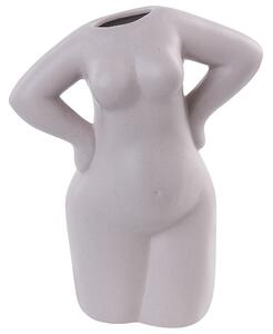 Váza na kvety béžová porcelánová 24 cm v tvare ženského tela vodoodolná bytová dekorácia abstraktný dizajn