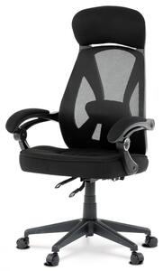 Kancelárska ergonomická stolička FOREX – látka, sieť, čierna