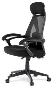 Kancelárska ergonomická stolička FOREX – látka, sieť, čierna