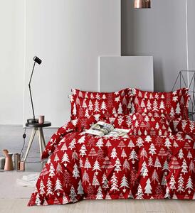 Obliečky z mikrovlákna CHRISTMAS TREES červené Rozmer obliečky: 70 x 90 cm | 140 x 200 cm