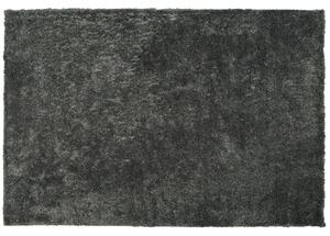 Koberec shaggy tmavosivý zmes bavlny a polyesteru 200 x 300 cm huňatý s vysokým vlasom