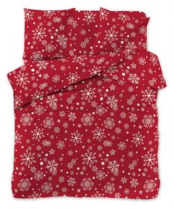 Obliečky z mikrovlákna SNOWFALL červené Rozmer obliečky: 70 x 90 cm | 140 x 200 cm