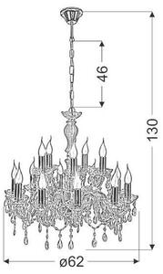 Zlatý krištáľový luster Maria Teresa pre žiarovku 15x E14 – LED lustre a svietidlá > Kolekcie svietidiel > Kolekcia svietidiel MARIA