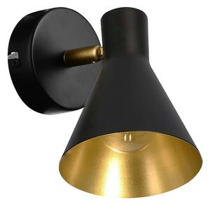 Candellux Čierno-zlaté nástenné svietidlo Less pre žiarovku 1x E14 21-70968