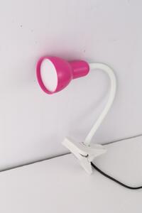 NIPEKO Flexibilná stolná LED lampa s klipom, 5 W, teplá biela, 31 cm, červená