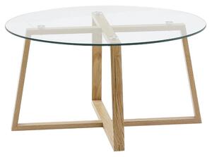 Konferenčný Stolík Sklo/masív Š: 78cm
