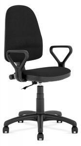 Kancelárska otočná stolička BRAVO — látka, viac farieb Čierna