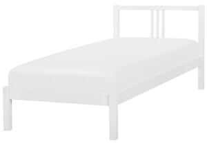 Posteľ biela z borovicového dreva 90 x 200 cm rám postele s lamelovým roštom moderná