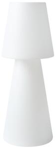 Vonkajšia stojaca LED lampa biela syntetický materiál IP54 vodoodolné s diaľkovým ovládaním záhradné osvetlenie