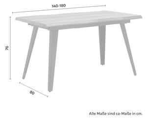 Rozkladací Jedálenský Stôl Ján 140-180x80cm