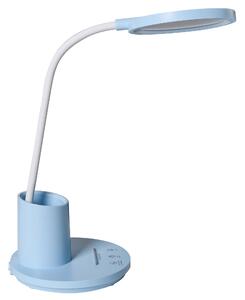 Stolná LED lampa modrá syntetický materiál 3 režimy teploty svetla so stmievačom dotyková nastaviteľná kancelária