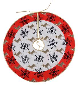 Podložka pod vianočný stromček Filomena 80 cm - červená / biela