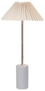 Stolná nočná lampa béžová ľanové tienidlo kovový betónový podstavec 68 cm moderný štýl obývacia izba spálňa