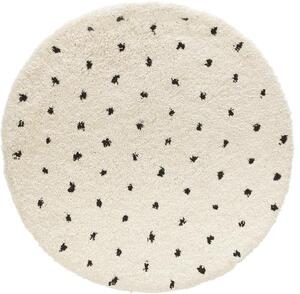 Okrúhly huňatý koberec s vysokým vlasom Ayana