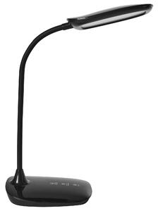 Stolná LED lampa čierna syntetický materiál 3 režimy teploty svetla so stmievačom nastaviteľná kancelária
