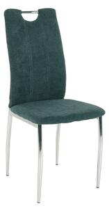 Kondela Jedálenská stolička, azúrová látka/chróm, OLIVA NEW 67284