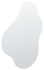 Nástenné zrkadlo strieborné MDF sklo 46 x 76 cm nepravidelný tvar moderný štýl predsieň kúpeľňa