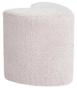 Puf béžová ženilkové čalúnenie tvar srdca podnožka taburet moderný štýl obývacia izba spálňa