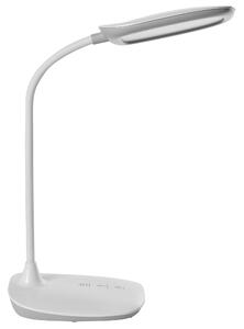 Stolná LED lampa biela syntetický materiál 3 režimy teploty svetla so stmievačom nastaviteľná kancelária