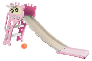 Aga4Kids Šmykľavka s madlom 120 cm DS3702 Ružová