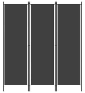 3-panelový paraván čierny 150x180 cm
