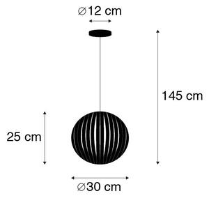 Moderné závesné svietidlo čierne 30 cm - Zoë
