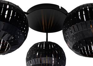 Moderné stropné svietidlo čierne 3-svetlo - Zoë