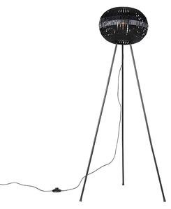 Moderná stojaca lampa statív čierny - Zoë