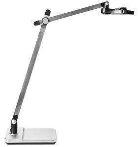 Stolná LED lampa strieborná syntetický materiál 3 režimy teploty svetla so stmievačom dotyková nastaviteľná kancelária