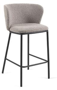 Svetlosivá barová stolička (výška sedadla 65 cm) Ciselia – Kave Home