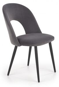 Jedálenská stolička K384 zamat / čierna Halmar Tmavo zelená