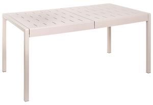Záhradný jedálenský stôl béžový syntetický materiál 4 až 6-miestny odolný voči poveternostným vplyvom terasa