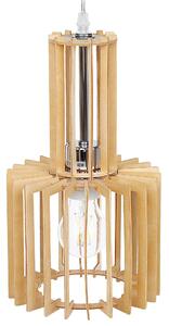 Stropná lampa svetlé drevo MDF kov stropné svietidlo otvorené tienidlo boho štýl obývačka jedáleň