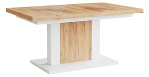 Rozkladací konferenčný stolík Olion 120/180 - dub craft zlatý / biela