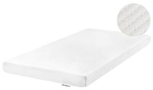 Penový matrac biely 60 x 120 cm odnímateľný poťah stredne tvrdý do detskej postieľky detská izba