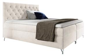 Boxspringová manželská posteľ Guliette 160 - biela (Velvet)