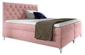 Boxspringová manželská posteľ Guliette 180 - ružová (Velvet)