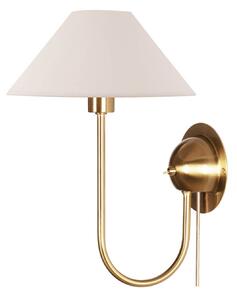 Globen Lighting nástenné svetlo IRIS, krémová, výška 32 cm, Krémová / jantárovo žltá, Obývacia izba / jedáleň, Textil / látka / hodváb, Vintage, Nástenné svietidlo