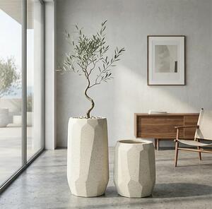 Dekoratívny kvetináč VIREO 48 x 36 cm Sand - Krém - 31 - 50 cm - Sklené vlákna - 31 do 50cm