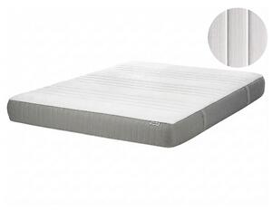 Matrac z pamäťovej peny biely a sivý polyester 160 x 200 cm tvrdý so snímateľným poťahom memory foam