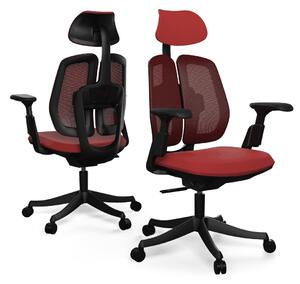 Ergonomická kancelárska stolička Liftor Active, červená (textil + sieťovina)