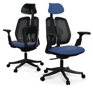 Ergonomická kancelárska stolička Liftor Active, modrá (textil + sieťovina)