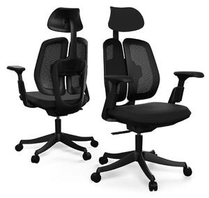 Ergonomická kancelárska stolička Liftor Active, čierna (textil + sieťovina)