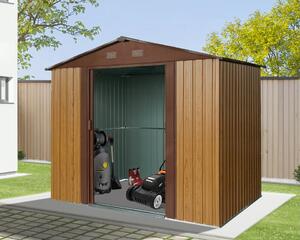 Záhradný domček BestBerg ZDB-4D / 4,1 m² / 236 x 174 x 206 cm / dekor červené drevo / hnedá