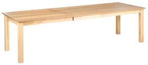 Rozkladací jedálenský stôl svetlý jaseň MDF 180/280 x 100 cm nohy z kaučukového dreva dyhovaná doska prírodná povrchová úprava